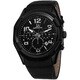 Joshua & Sons Men's Chronograph Genuine Leather Strap Watch