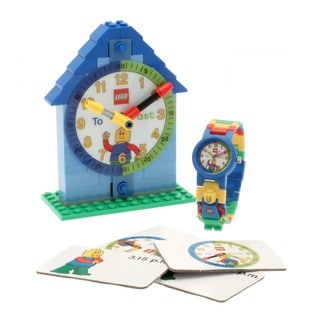 LEGO Boy Time Teacher Kid's Minifigure Interchangeable Links Watch and Clock