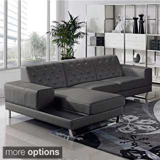 Today Sale Stella Contemporary 2-piece Leather Sectional Sofa Set