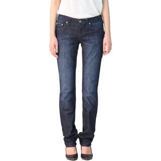 Stitch's Women's Blue Straight Leg Slim Fit Denim Jean Pants-Image