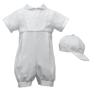 Boys Christening/ Baptism/ Special Occasion Bengaline Romper Set