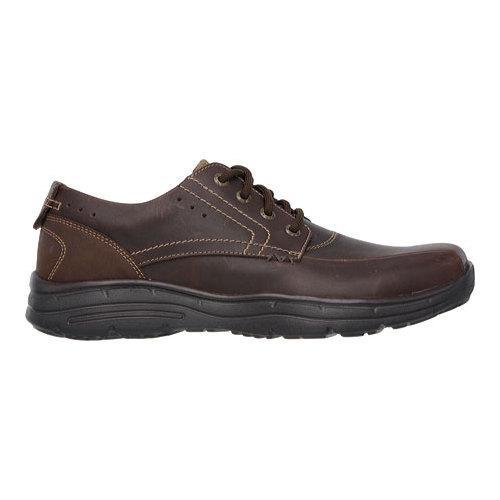 Men's Skechers Relaxed Fit Glides Hodge Bicycle Toe Shoe Chocolate