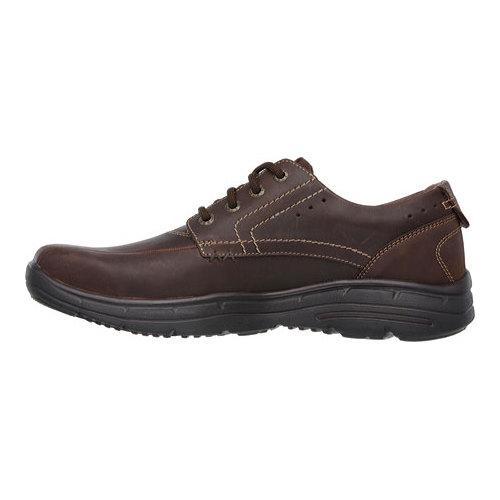 Men's Skechers Relaxed Fit Glides Hodge Bicycle Toe Shoe Chocolate