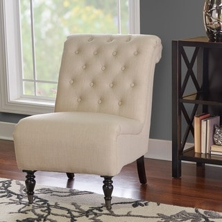 See Reviews Cora Natural Roll Back Tufted Chair