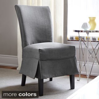 Bayside Dining Chair Relaxed Fit Slipcover with Buttons-Image