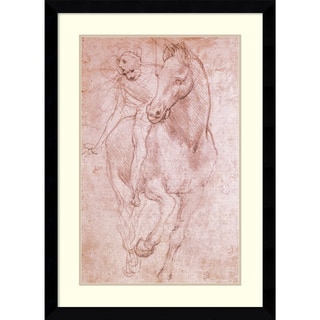 Great Prices Leonardo da Vinci 'Horse & Rider' Framed Art Print 29 x 40-inch