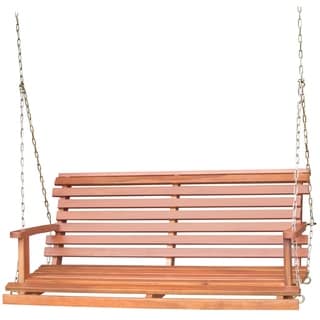 Sale Acasia Wood Bench Swing With Chain Indoor Outdoor 20
