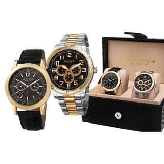 Akribos XXIV Men's Quartz Multifunction Strap/Bracelet Watch Set