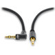 GearIT Black Right Angle Aux Audio 3.5mm Stereo Cable 