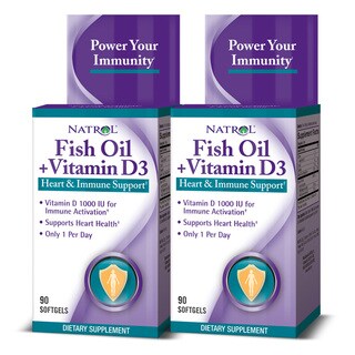 Natrol Fish Oil and Vitamin D3 Supplements 90 Count (Pack of 2)-Image