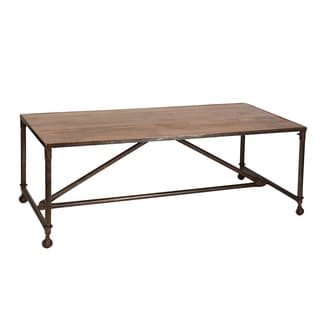 ===>  Industrial Natural Mango Wood/ Metal Dining Table