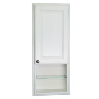 See Reviews 36-inch Recessed White Plantation Medicine Storage Cabinet with 12-inch Open Shelf
