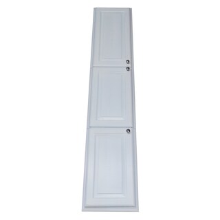 [1] 78-inch Recessed White Plantation Pantry Storage Cabinet