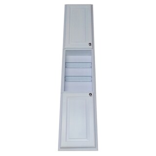 For sale 78-inch Recessed White Plantation Pantry Storage Cabinet with 24-inch Center Shelf