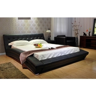Eatern King Black Upholstered Bed