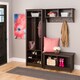 Everett Espresso Space-saving Entryway Organizer with Shoe Storage