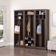 Everett Espresso Space-saving Entryway Organizer with Shoe Storage