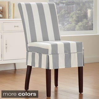 Cabana Dining Chair Relaxed Fit Slipcover with Buttons-Image