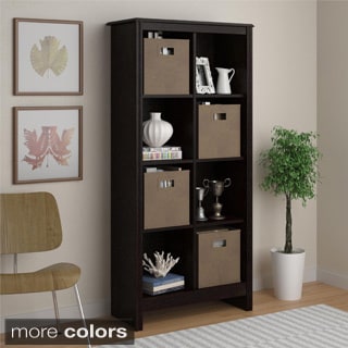 See Reviews 8-cube Storage Cubby Bookcase with Four (4) Storage Bins