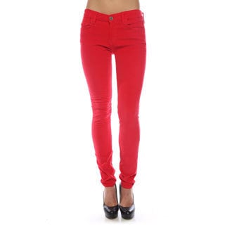 Gridlock Women's Red Studded-pocket Corduroys-Image