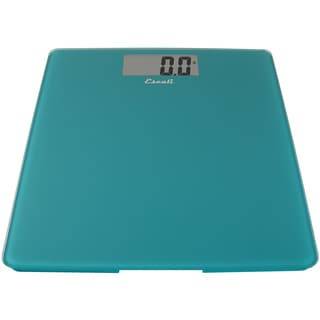 Escali Glass Platform Peacock Blue Digital Bathroom Scale-Image