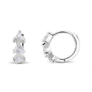 Sterling Silver Cubic Zirconia Earrings - Overstock Shopping - The Best