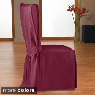 Duck Long Relaxed Fit Dining Chair Slipcover with Ties-Image