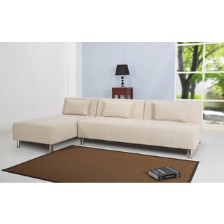 Low Price Atlanta Beige Convertible Sectional Sofa Bed