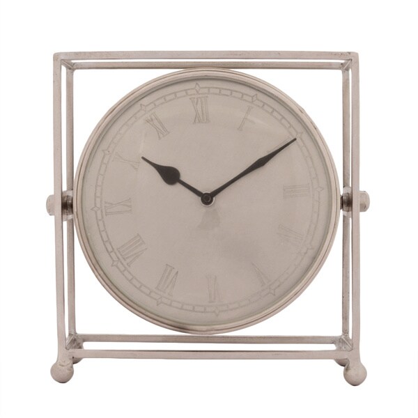 Dell Historia Antique Nickel Cage Clock