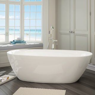 Special Prices Sequana White Acrylic Free-standing Bathtub with Handheld Shower