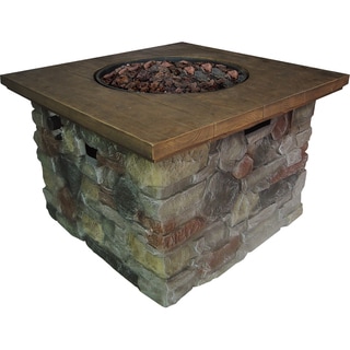 Price Aquify Galiano Natrual Stone Style 50,000 BTU Gas Fire Table