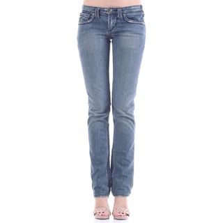 Stitch's Women's Slim Fit Blue Straight Leg Denim Pants-Image