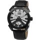 Lancaster Men's Black Leather Watch
