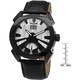 Lancaster Men's Black Leather Watch
