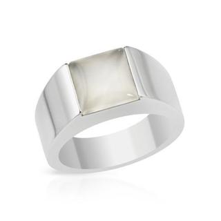 made in france ring with 215 ct tw moonstone in 18k white gold ...