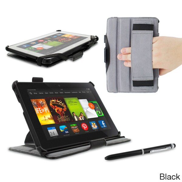 roocase Slim Fit Folio Case Cover with Stylus for Amazon Kindle Fire HDX 7