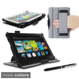 rooCASE Slim Fit Folio Case Cover with Stylus for Amazon Kindle Fire HD 7 2013-Image