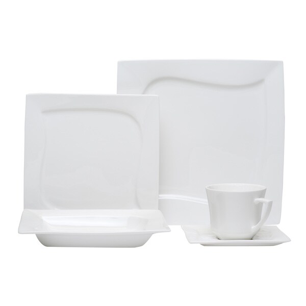 Red Vanilla Niagara White 20-piece Dinner Set