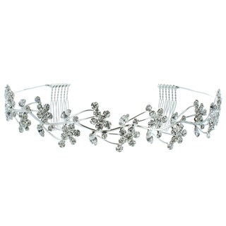 Kate Marie 'Naomi' Rhinestone Vines Crown Tiara with Hair Combs-Image