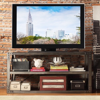 [1] INSPIRE Q Caicos Vintage Industrial Modern Bracket Metal Media Console