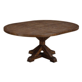 Emerald Rustic Weathered Oval Dinette Table