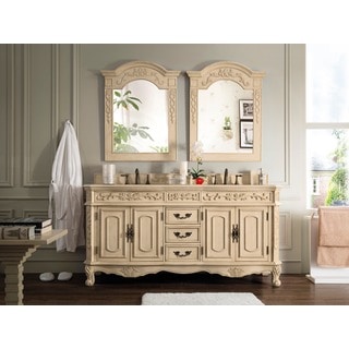 Find Cheap Price James Martin Classico Antique White 72-inch Double Marble Vanity