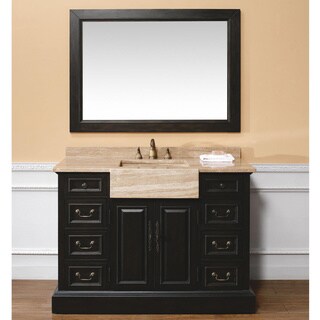 ###  James Martin Toscano Black Finish Marble Top 48-inch Vanity Set