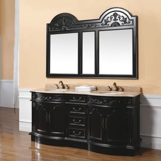 ( ._.) James Martin Furniture Classico Double Travertine Vanity Set