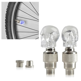 BasAcc Car Bicycle Bike LED Tyre Skull Light (Pack of 2)-Image