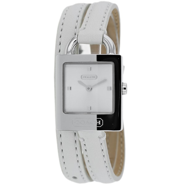 Coach Women s 14501935 Classic White Leather Wrap Watch BUY