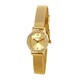 Vernier Women's Mini Goldtone Case Mesh Band Crystal Bezel Watch
