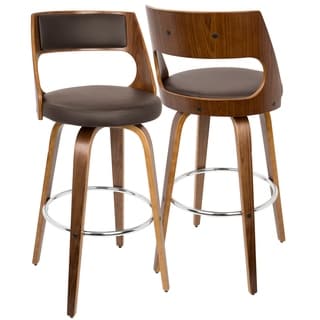 Cecina Mid-century Modern Wood Barstool