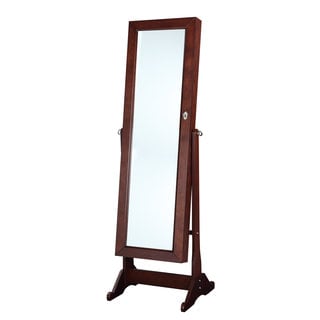 Buy Online Linon Ruby Jewelry Storage Cheval Mirror Cherry Wood