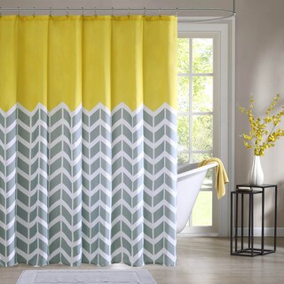 Intelligent Design Elle Printed Shower Curtain